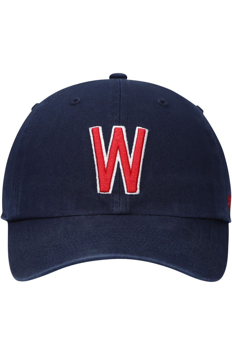 '47 Men's '47 Navy Washington Senators 1961 Logo Cooperstown Collection Clean Up Adjustable Hat, Alternate, color, Navy