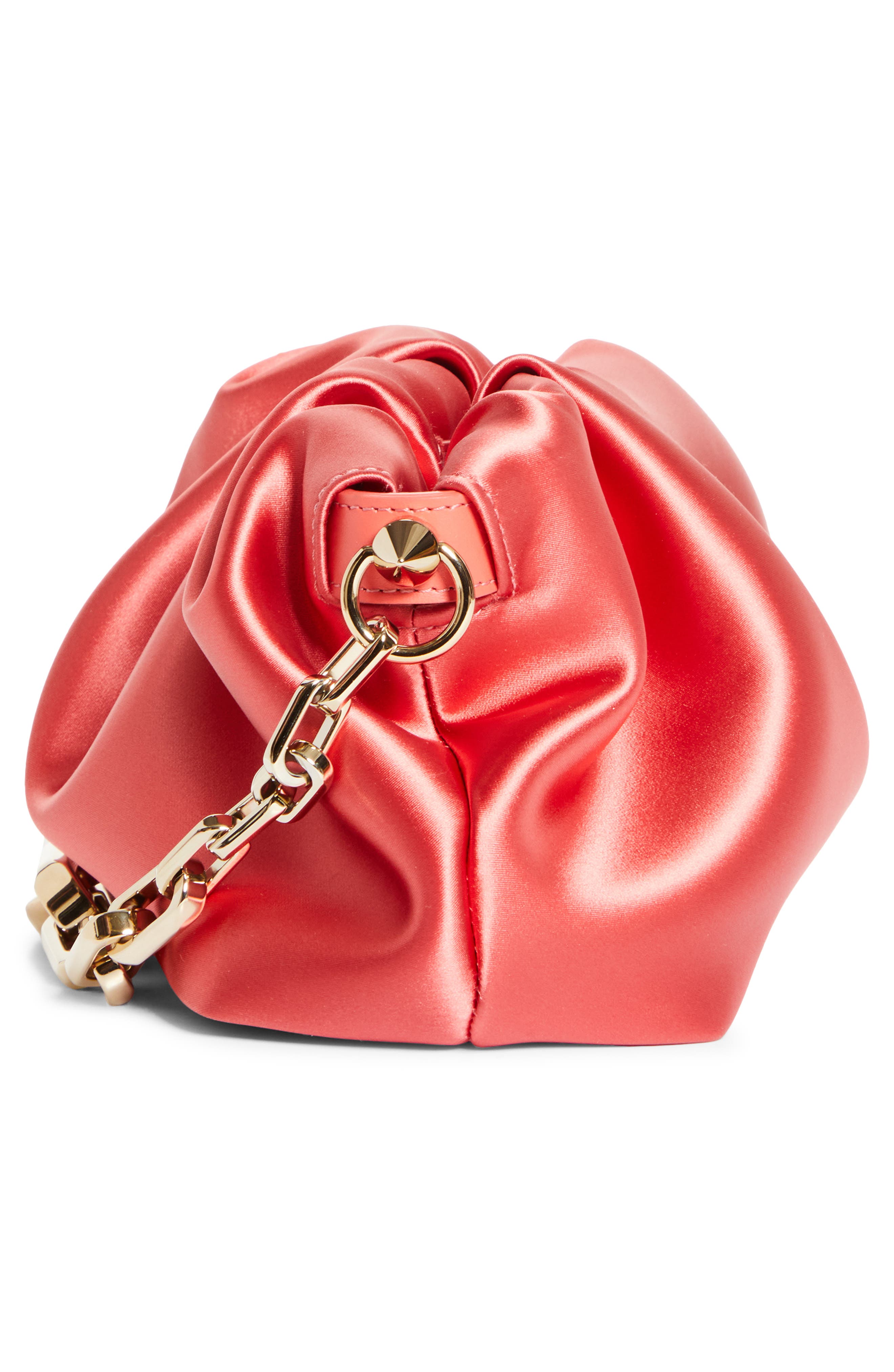 Christian Louboutin Small Eva Neoprene Satin Clutch, Alternate, color, 9136 Grapefruit