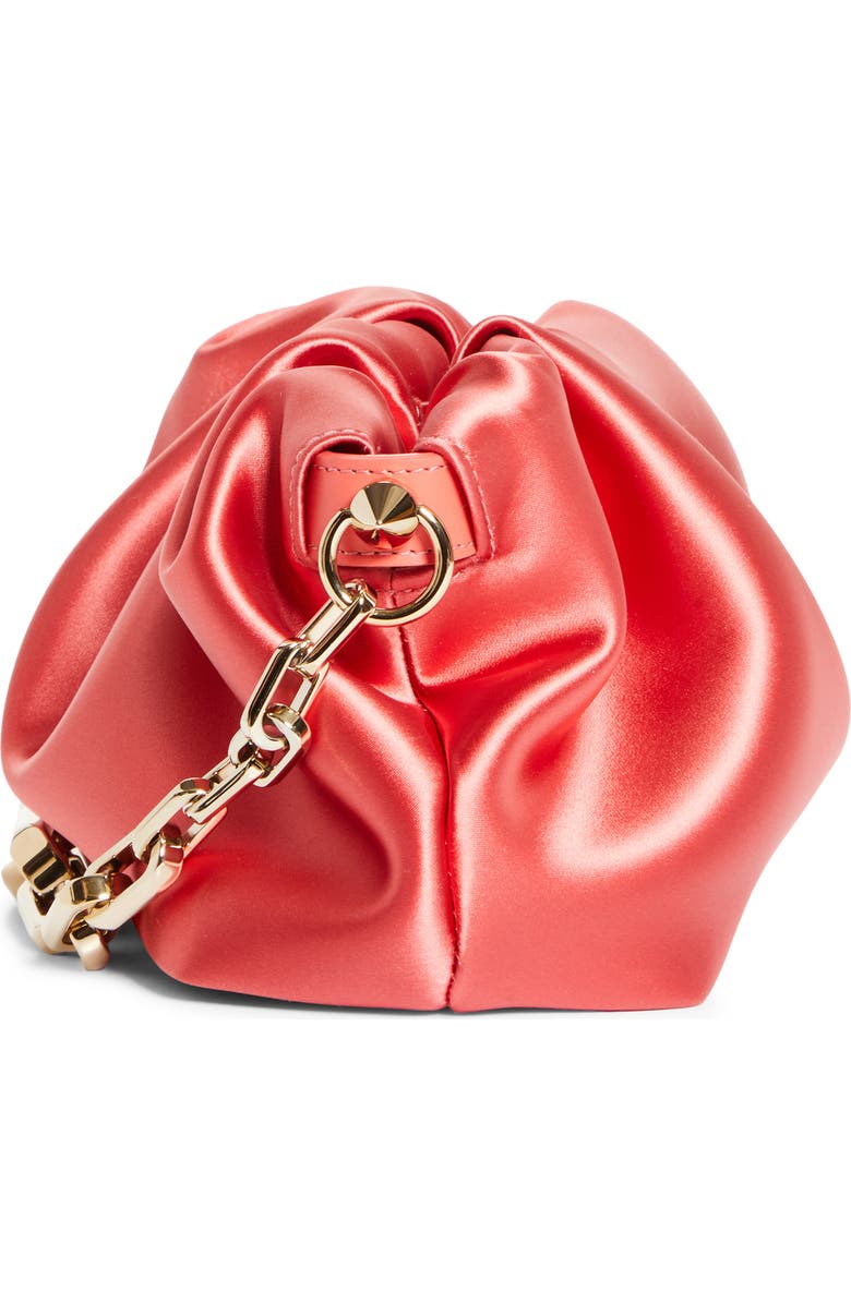 Christian Louboutin Small Eva Neoprene Satin Clutch, Alternate, color, 9136 Grapefruit
