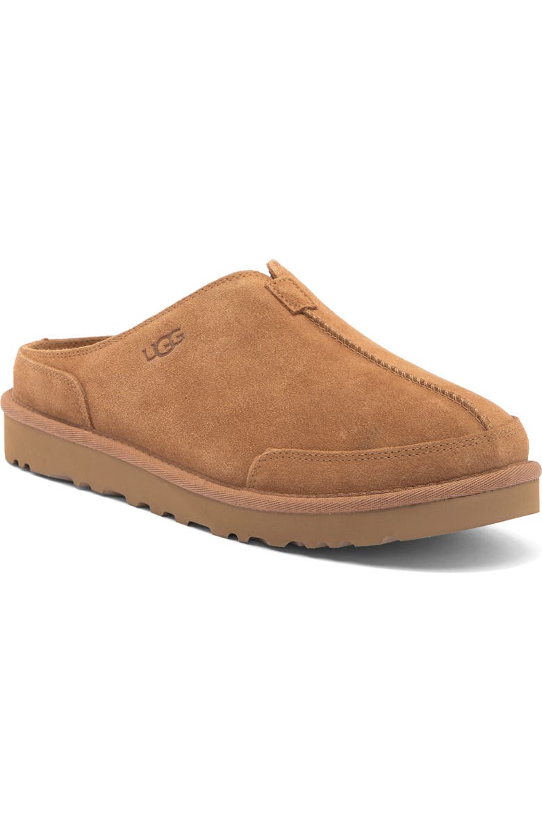 UGG<sup>®</sup> Marcman Wool Blend Lining Slipper, Main, color, Chestnut