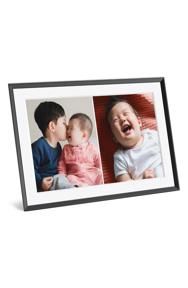 Aura Frames Carver 10-Inch HD Digital Photo Frame with Mat, Alternate, color, Matted Gravel