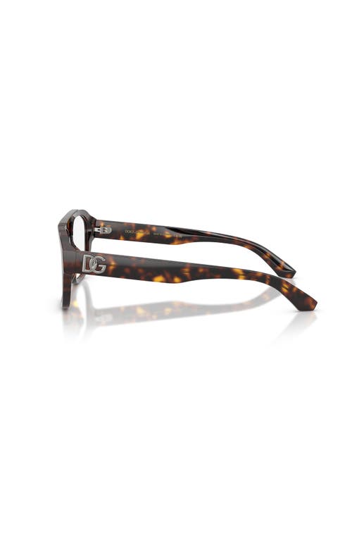 Dolce & Gabbana Dolce&gabbana 55mm Pilot Optical Glasses In Brown