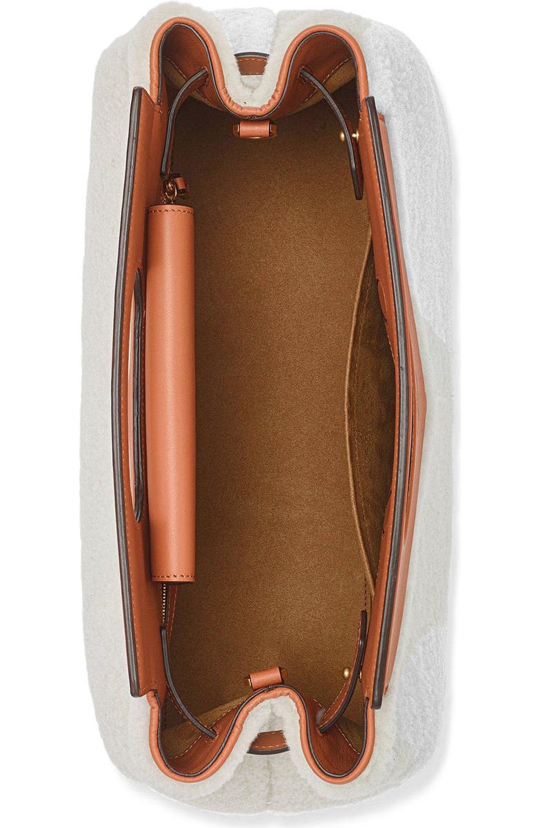 MCM Soft Diamond Shoulder Bag in Shearling and Leather, Alternate, color,