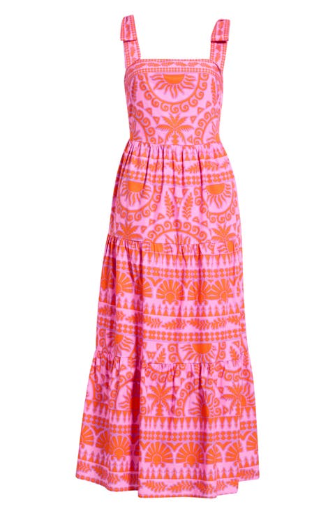 Tarie Emely Tiered Cotton Maxi Dress