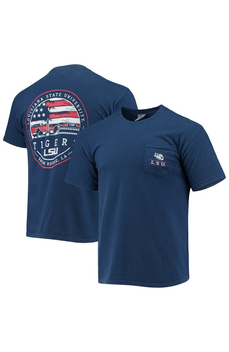 IMAGE ONE Men's Navy LSU Tigers Campus Americana T-Shirt, Alternate, color,