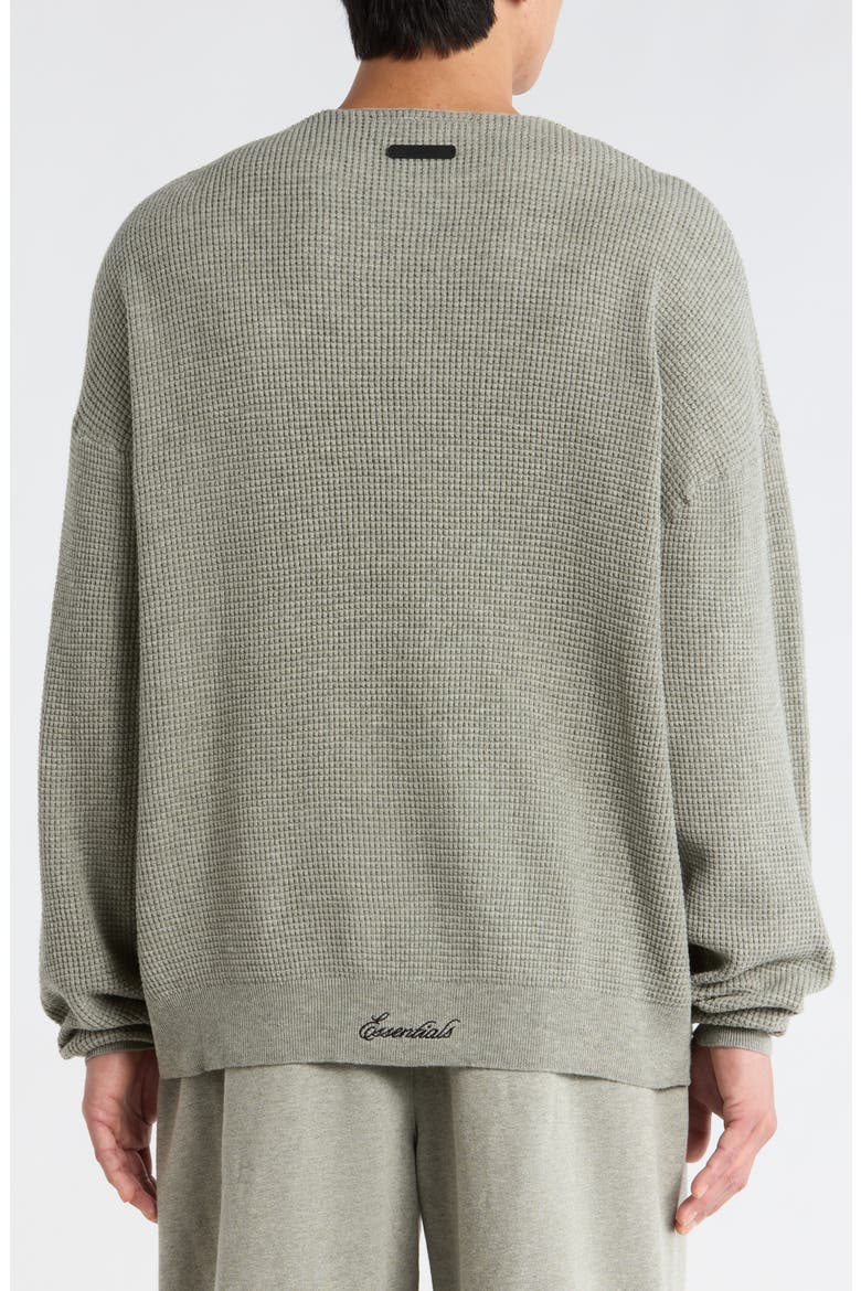 Signature '90s Waffle Knit Sweatshirt, Alternate, color, CONCRETE HEATHER