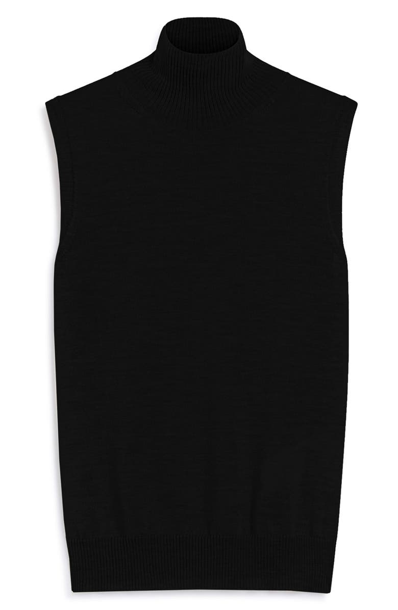 SPORTMAX Vertigo Sleeveless Virgin Wool Sweater, Alternate, color, Black