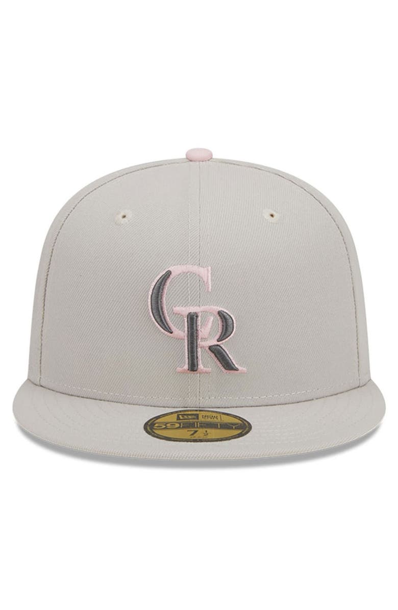 New Era Men's New Era  Khaki Colorado Rockies 2023 Mother's Day On-Field 59FIFTY Fitted Hat, Alternate, color, 