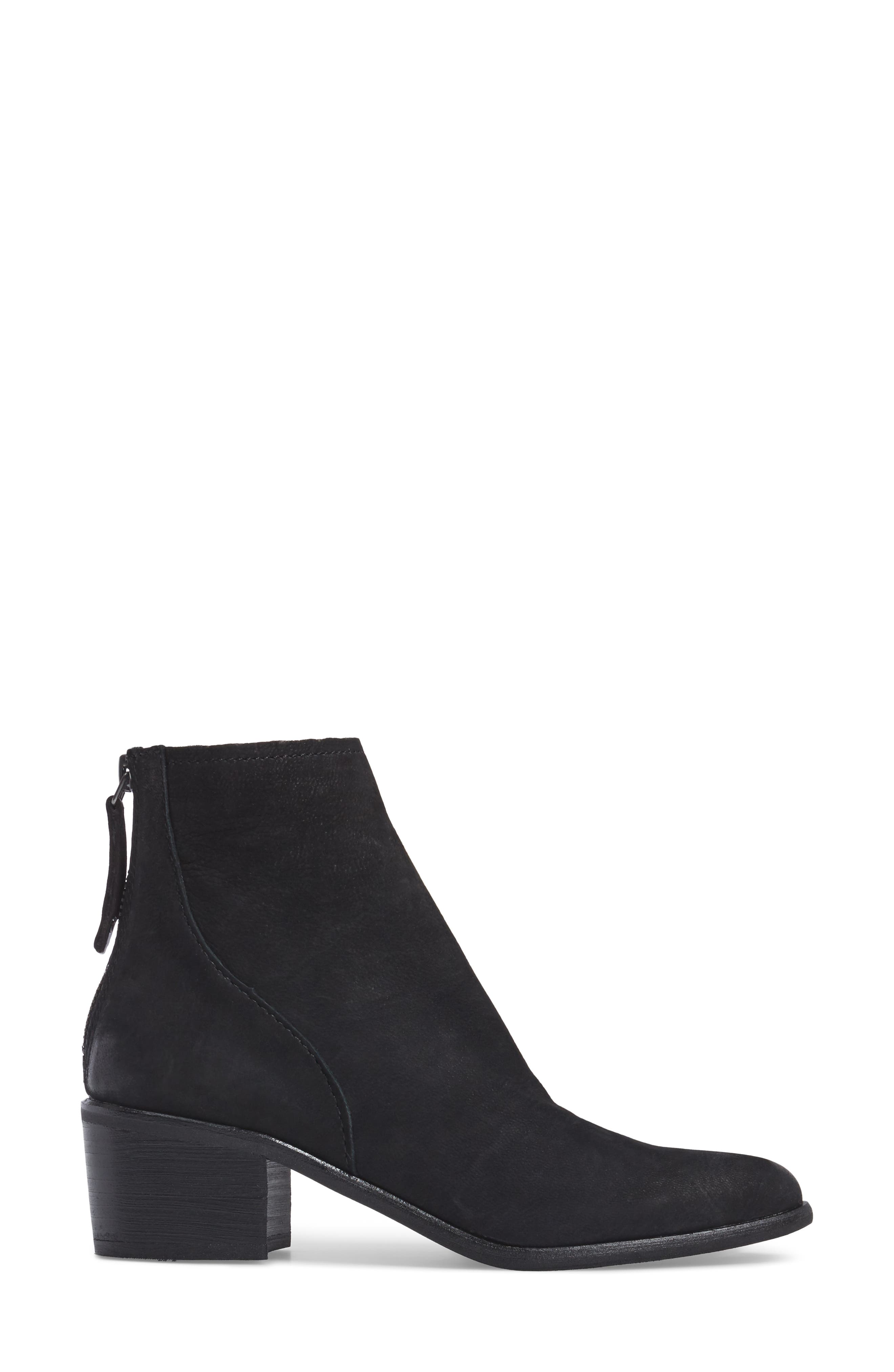 Cassius Block Heel Bootie, Alternate, color, BLACK NUBUCK LEATHER