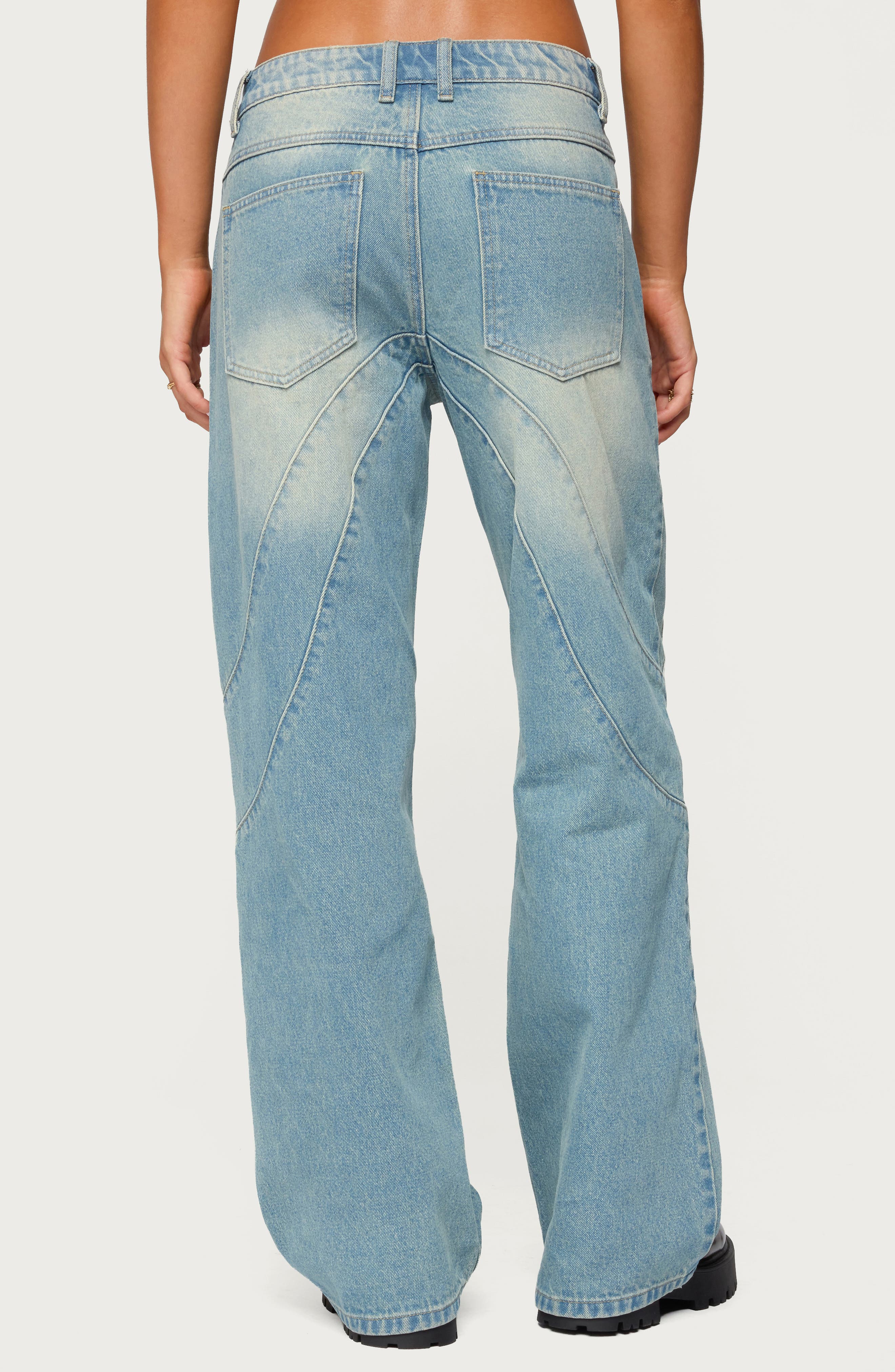 Kiria Stitched Low Rise Baggy Jeans - image 2