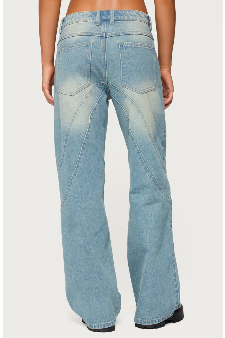 Kiria Stitched Low Rise Baggy Jeans, Alternate, color, BLUE-WASHED