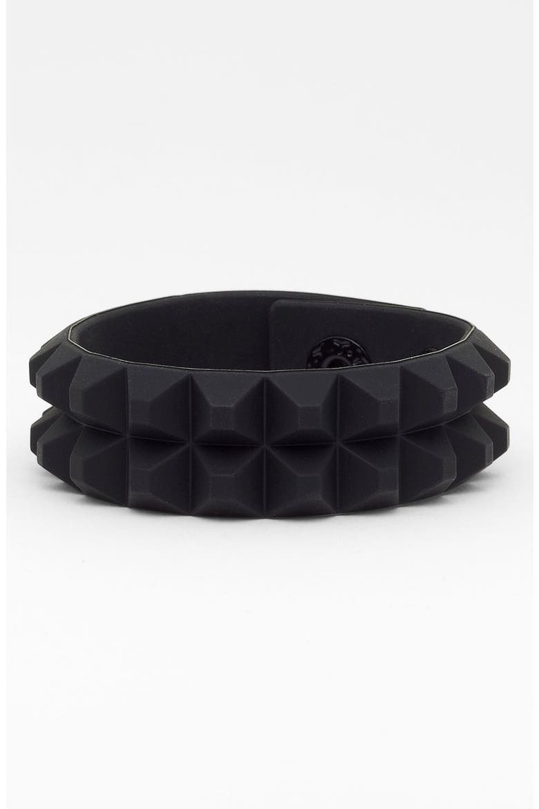 'Les Pyramides' Bracelet, Main, color, BLACK