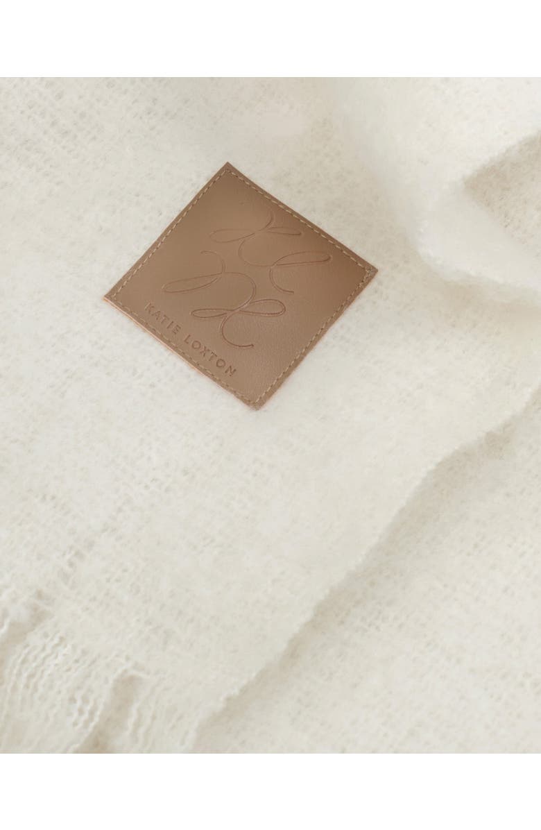 Katie Loxton Oversized Recycled Tassel Scarf in Off White, Alternate, color, Off-White