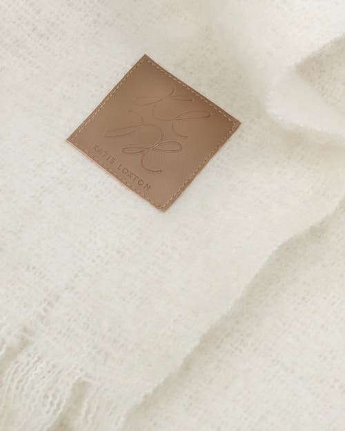 Katie Loxton Oversized Recycled Tassel Scarf In White