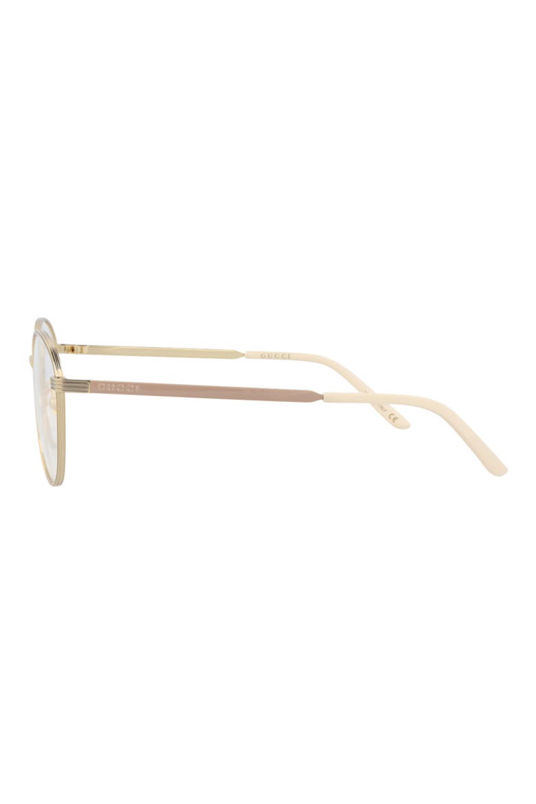 53mm Round Optical Glasses, Alternate, color, GOLD GOLD TRANSPARENT