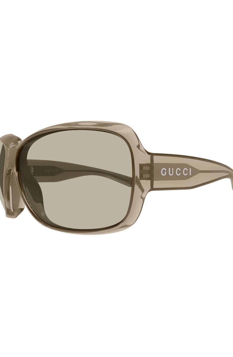 Gucci 70mm Oversize Square Sunglasses, Alternate, color, Beige