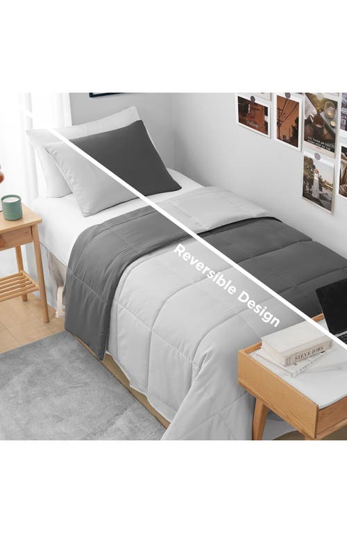 The Sheet Lab Reversible Comforter Set In Gray