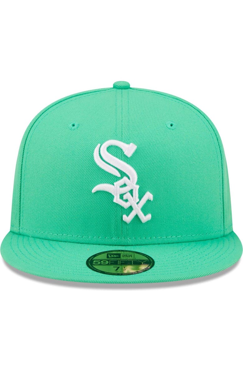 New Era Men's New Era Green Chicago White Sox Logo 59FIFTY Fitted Hat, Alternate, color,