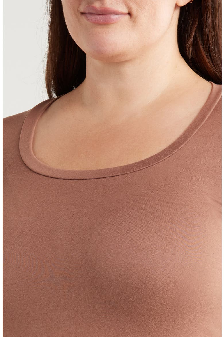 Scoop Neck Jersey Dress, Alternate, color, MOCHA