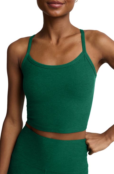 Space Dye Slim Racerback Crop Tank