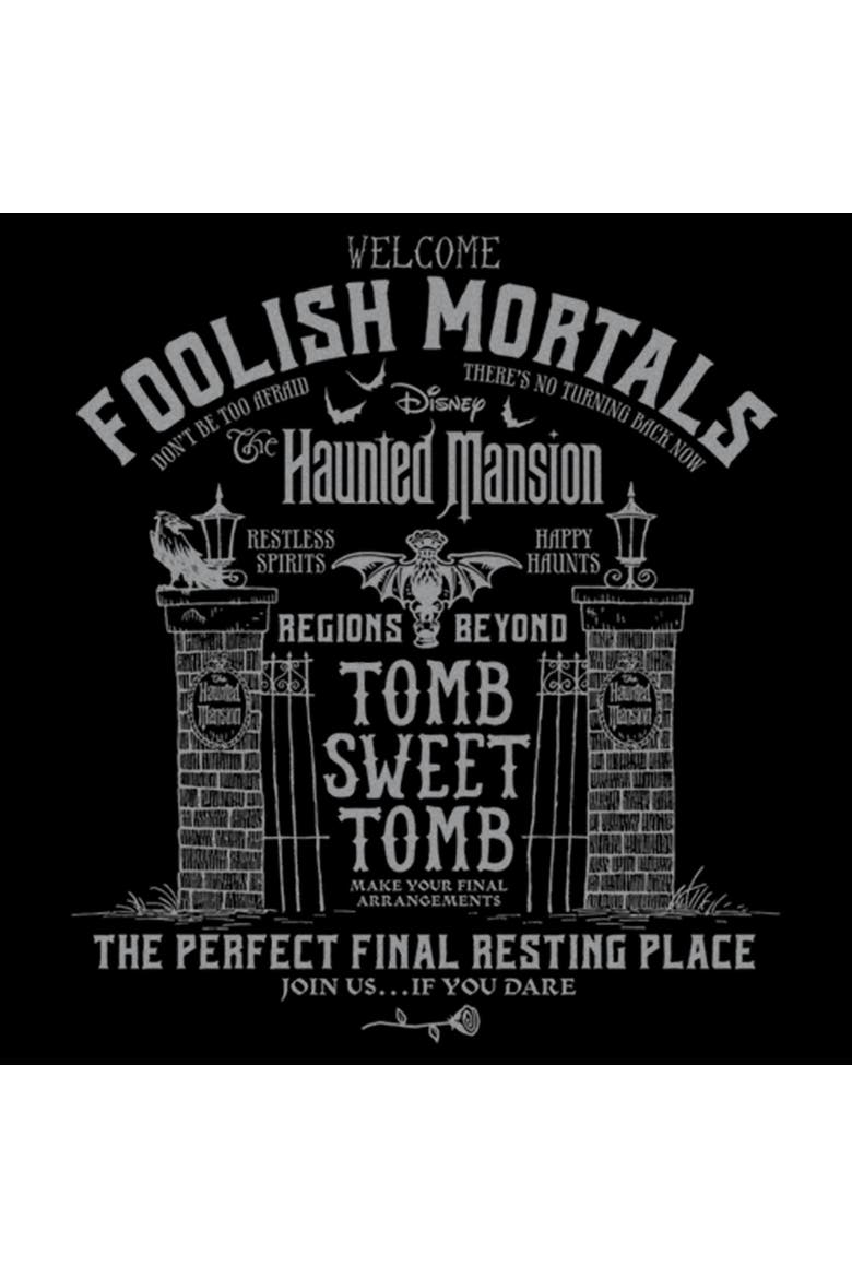 Men's Haunted Mansion Welcome Foolish Mortals  Graphic T-Shirt, Alternate, color, Black