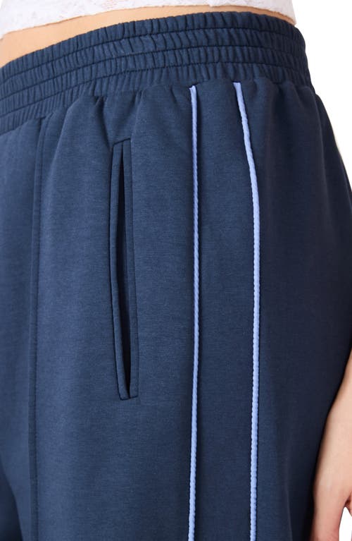 Steve Madden Cotton Blend Scuba Track Pants In Black