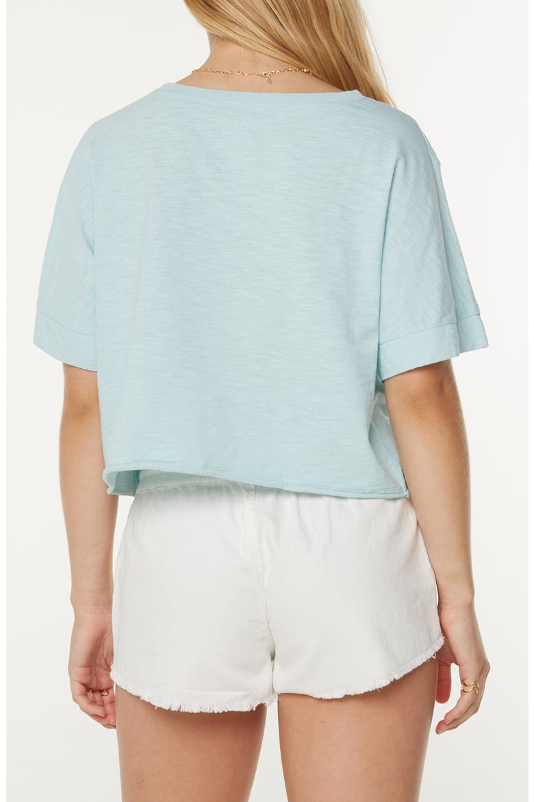 College Oversize Crop Cotton Graphic T-Shirt, Alternate, color, STRATOSPHERE ROXY COLLEGE