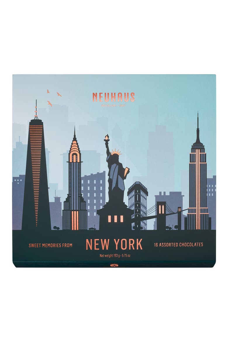New York Souvenir Collection 16-Piece Assorted Chocolates, Main, color, BLUE