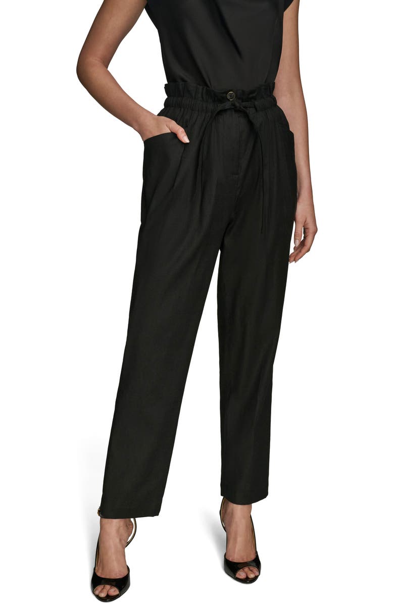 Donna Karan New York Paperbag Waist Drawstring Pants, Main, color, 