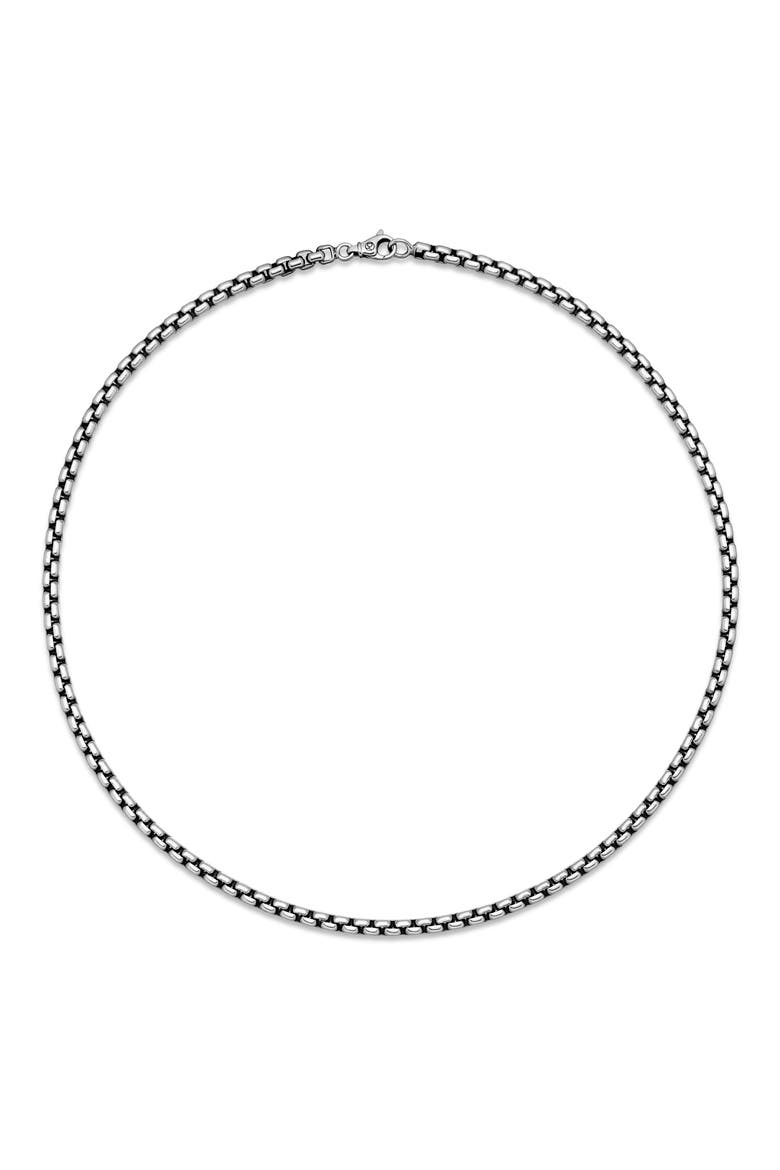Men's Box Chain Necklace in Sterling Silver, 4.8mm, Alternate, color, SILVER