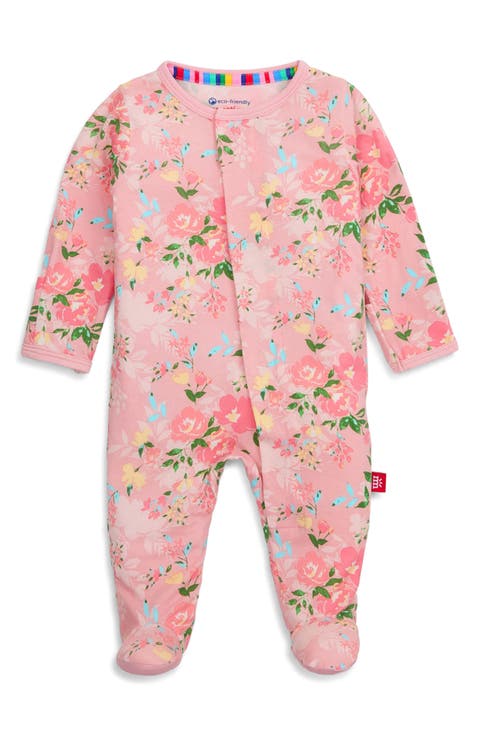Ainslee Floral Magnetic Footie (Baby)