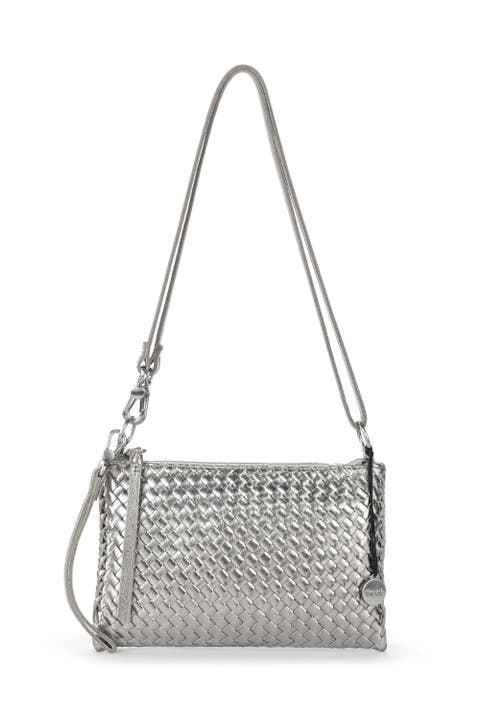Vita Hand Woven Leather Crossbody Wristlet