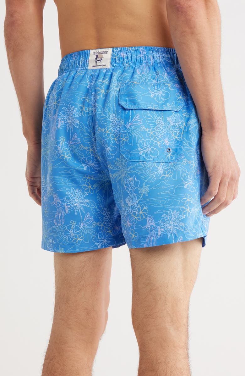 Vintage Summer Volley Swim Shorts, Alternate, color, Blue