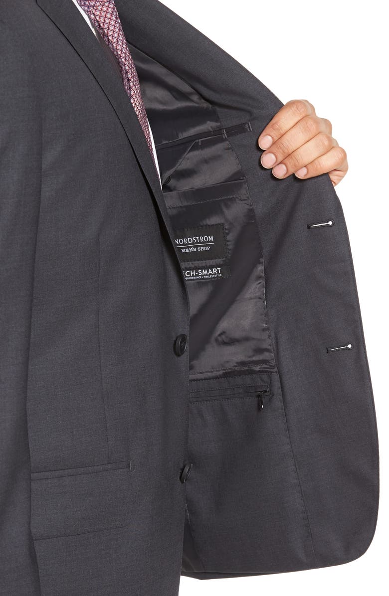 NORDSTROM MEN'S SHOP Tech-Smart Trim Fit Solid Stretch Wool Travel Suit, Alternate, color,