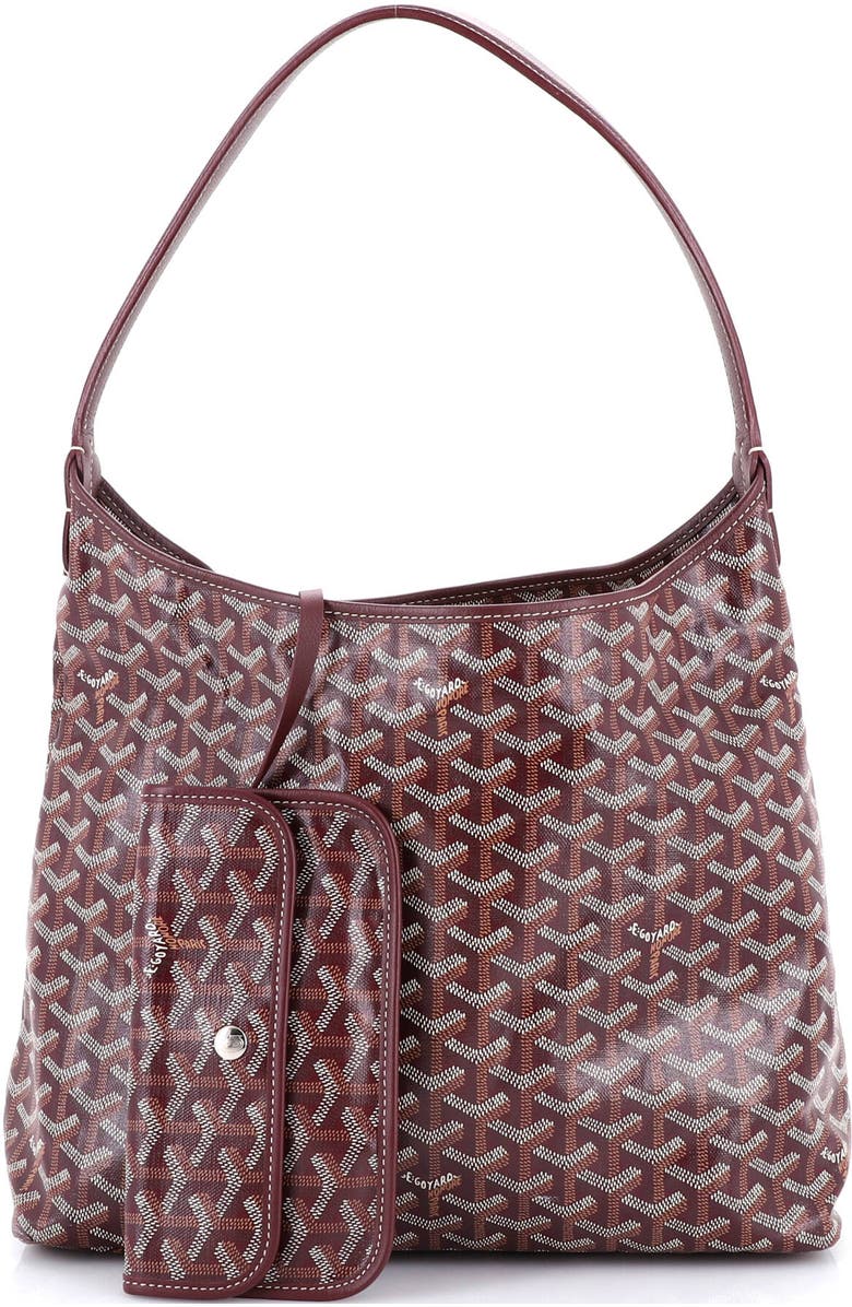 Pre-Owned Goyard Boheme Hobo Coated Canvas, Alternate, color, Red