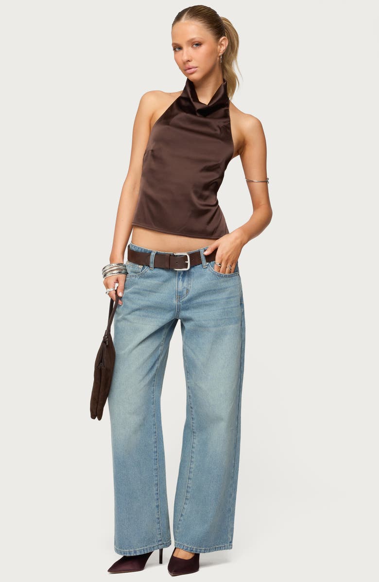 EDIKTED Raelynn Wide Leg Jeans, Alternate, color, Tinted-Denim