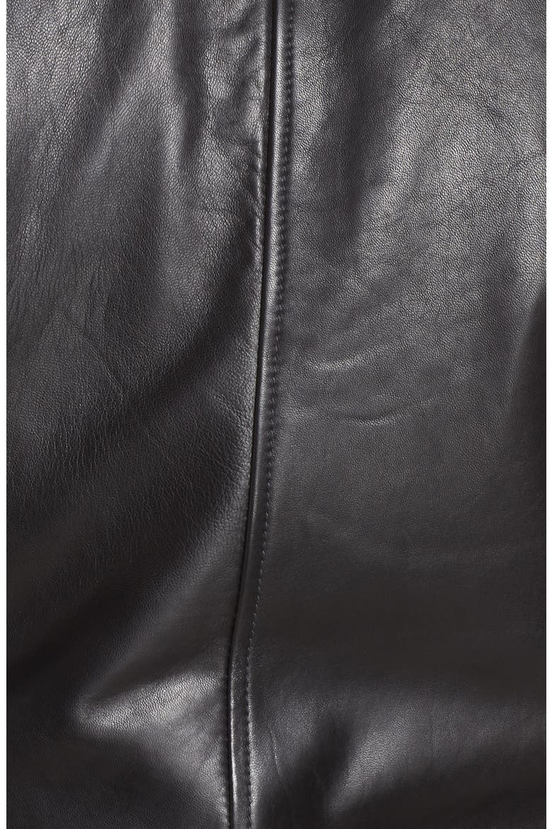Leather Moto Jacket, Alternate, color, BLACK