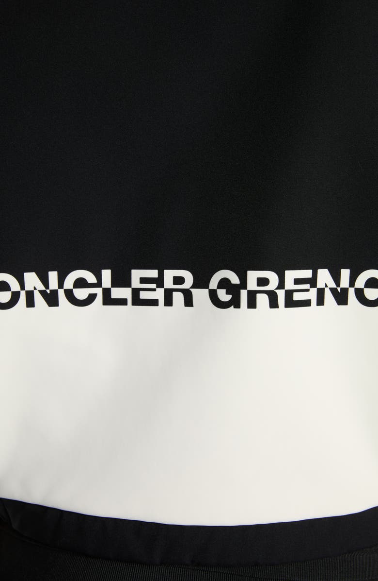 Moncler Grenoble Colorblock Quilted Down & Fleece Cardigan, Alternate, color, White