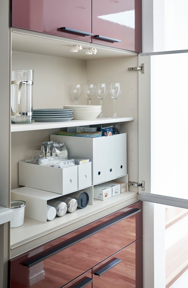 Yamazaki Set of 2 Riser Shelves, Alternate, color, White