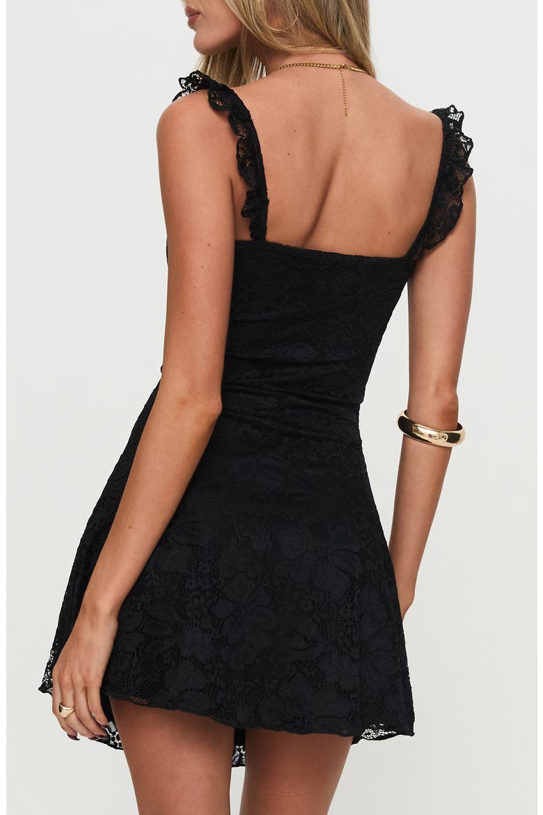 Beacall Polka Dot Minidress, Alternate, color, BLACK