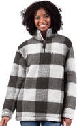 G-III 4HER BY CARL BANKS Women's G-III 4Her by Carl Banks  Gray New York Yankees 24/7 Plaid Quarter-Zip Sherpa Jacket