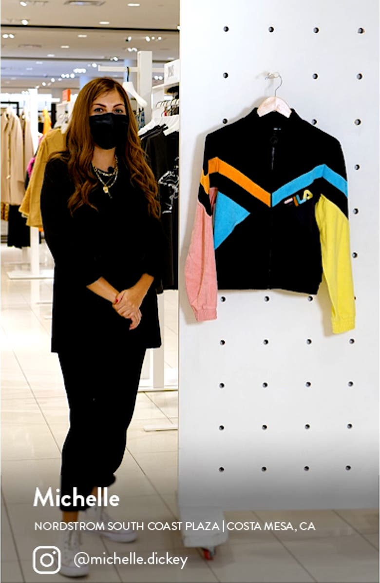 Hadley Colorblock Velour Crop Jacket, sales video thumbnail