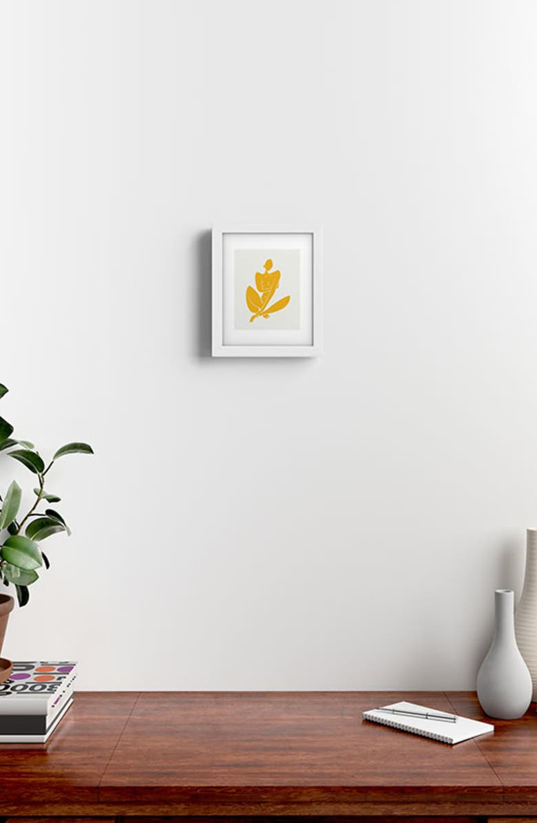 Deny Designs Nude in Yellow Framed Art Print, Alternate, color, Yellow