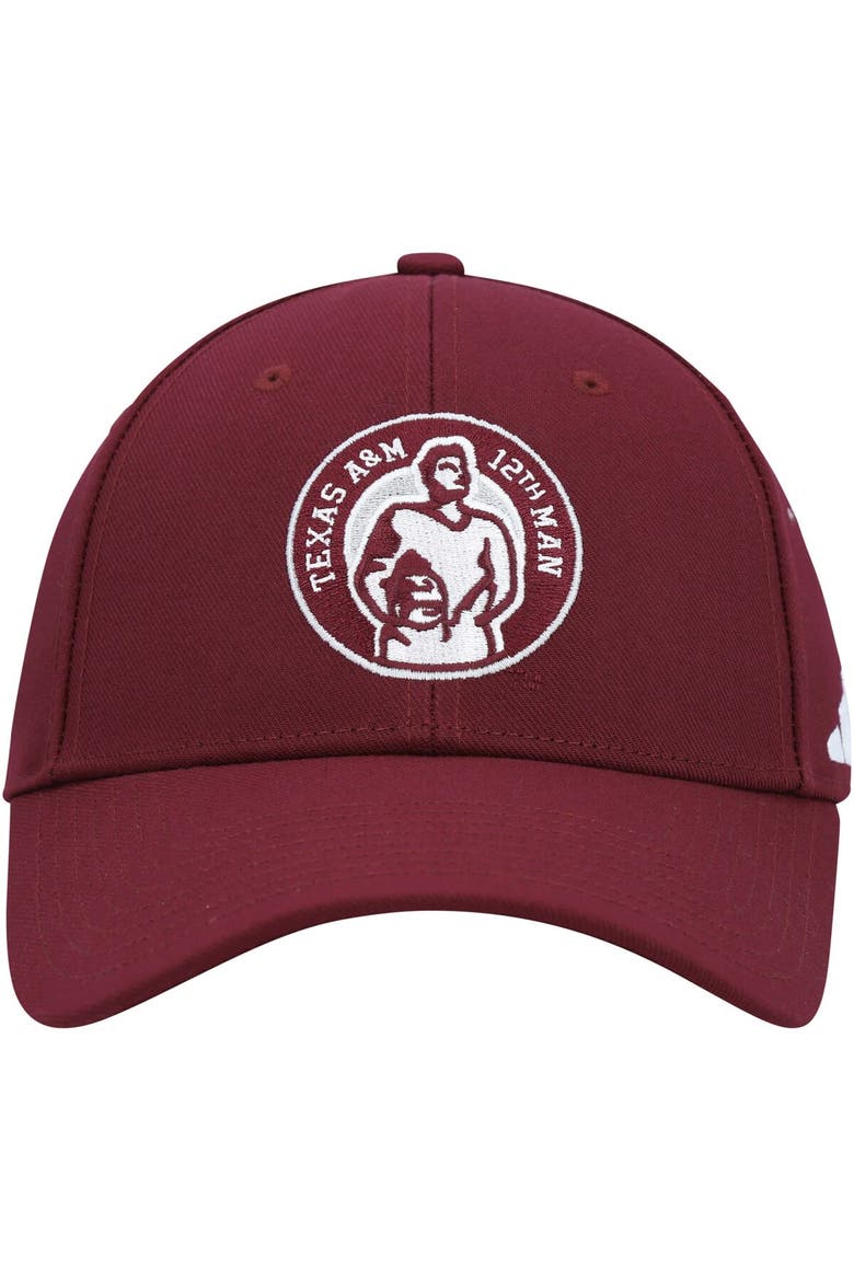 Men's adidas Maroon Texas A&M Aggies 12th Man Adjustable Hat, Alternate, color, Maroon