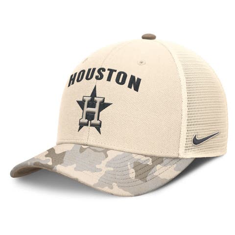 Men's Nike Natural Houston Astros Camo Natural Pack Rise Adjustable Trucker Hat