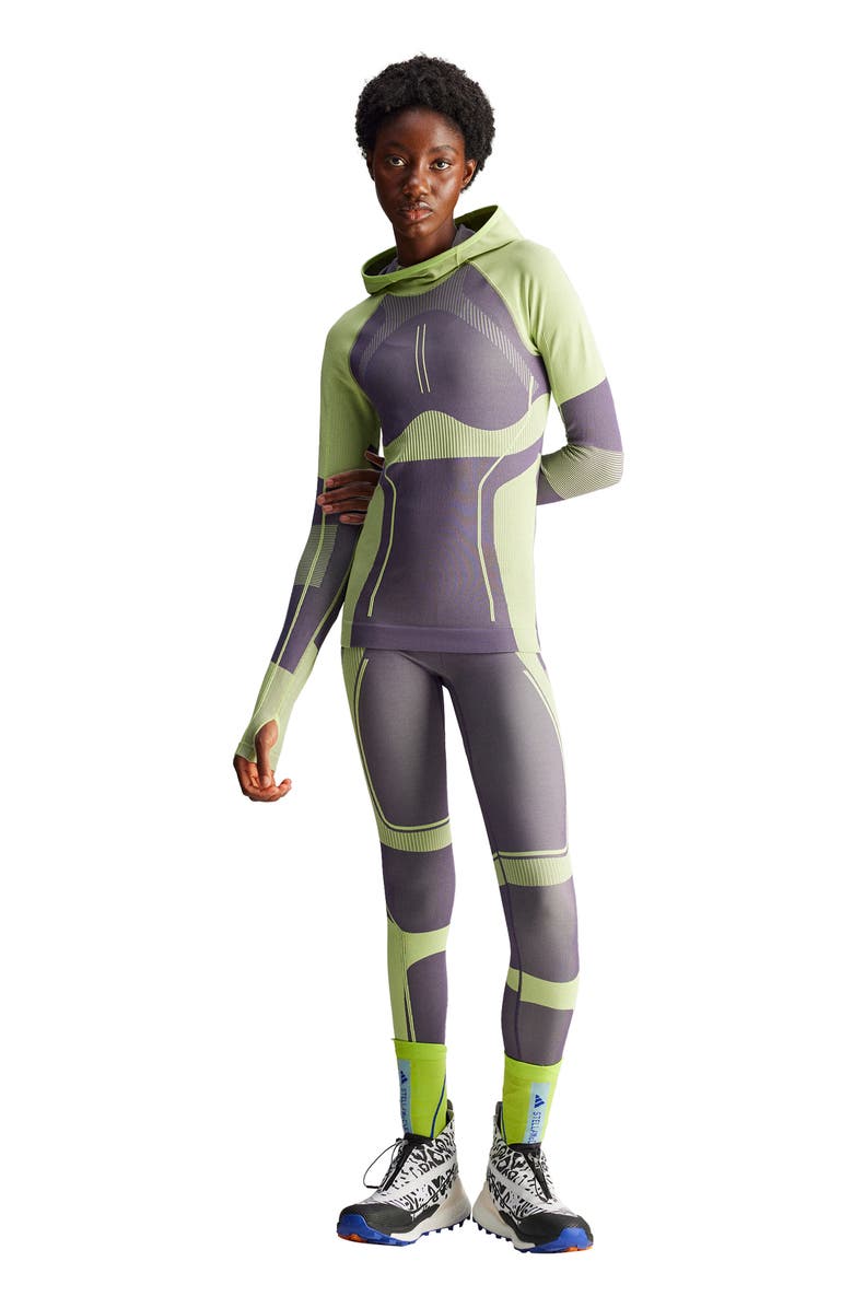 adidas by Stella McCartney Seamless Leggings, Alternate, color, Trace Purple