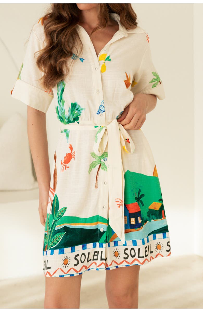 Ebby & I Josephina Shirt Dress, Alternate, color, White