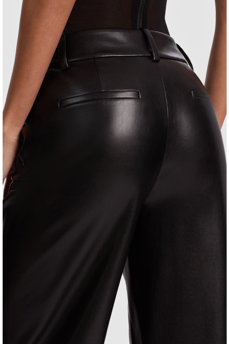 Alexander High Waist Faux Leather Pants, Alternate, color, BLACK