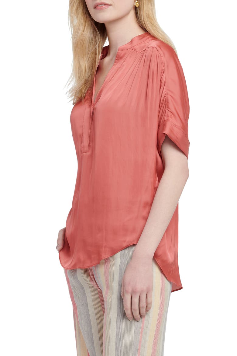Destination Short Sleeve Blouse, Alternate, color, SEDONA