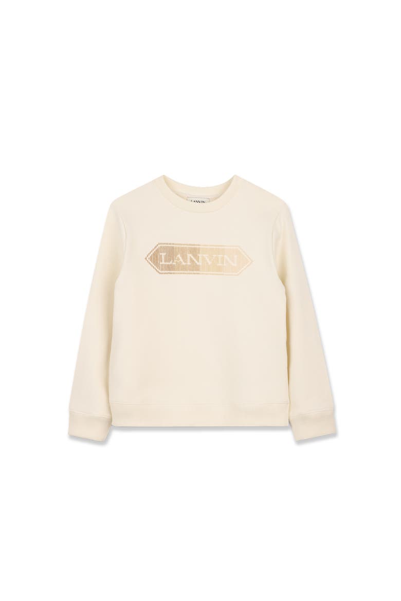 Kids  Sweatshirt In Cotton, Alternate, color, Off White